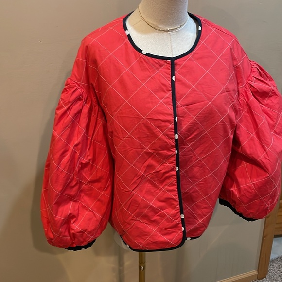 CLARE V. Petit Reversible Puff Polka Dot/ Solid/Jacket in size M/L - Picture 15 of 16